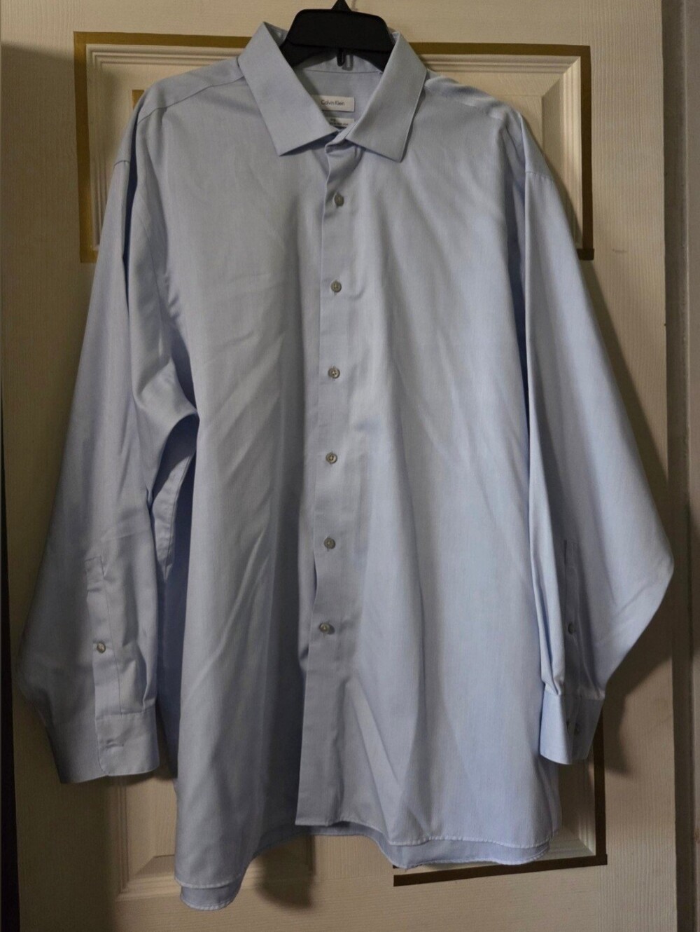 Calvin Klein Light Blue Men's Dress Shirt - Solid Button-Up